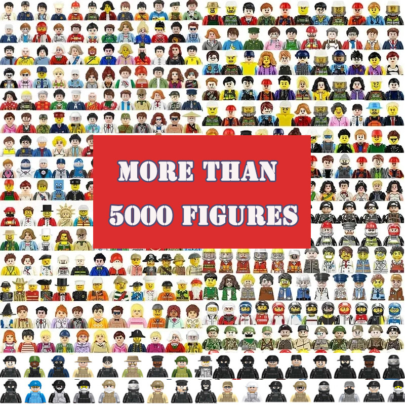 Lego Set Creator - Kinderspielzeug 200, zufälliger Mini-Actionfiguren, Bausteine, Stadtfiguren,